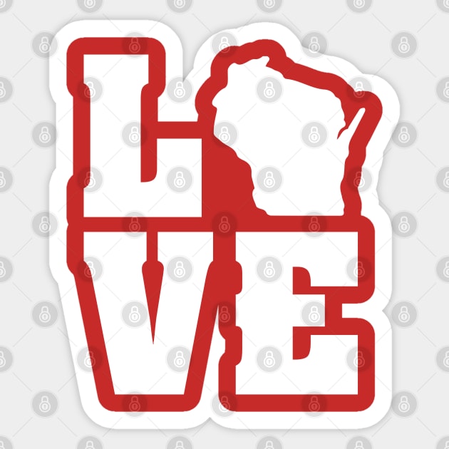 Love Wisconsin Sticker by upursleeve